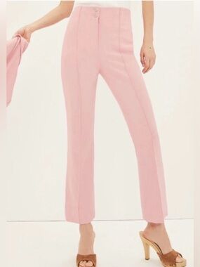 Veronica Beard Women's Pink Tailored High-Waist Pants-Size 2